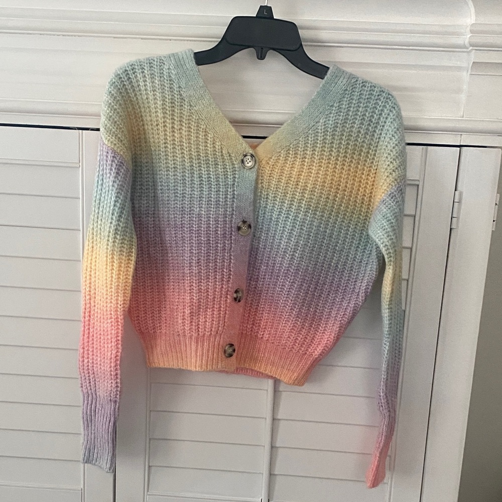 Jessica Simpson Pastel Rainbow Cardigan